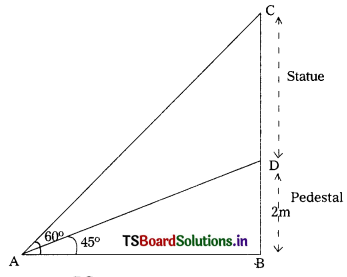 TS 10th Class Maths Solutions Chapter 12 Applications of Trigonometry Ex 12.2 4