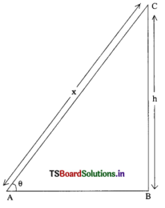 TS 10th Class Maths Solutions Chapter 12 Applications of Trigonometry