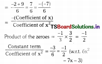 TS 10th Class Maths Solutions Chapter 3 Polynomials Ex 3.3 1