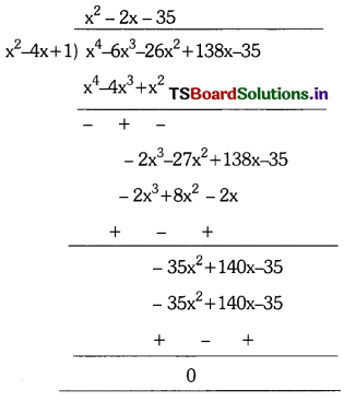 TS 10th Class Maths Solutions Chapter 3 Polynomials Optional Exercise 9
