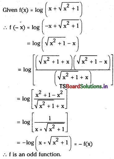 TS Inter 1st Year Maths 1A Functions Important Questions 39