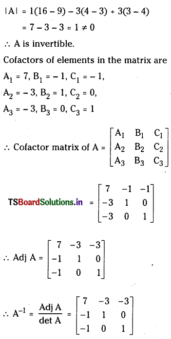 TS Inter 1st Year Maths 1A Matrices Important Questions 31
