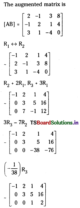 TS Inter 1st Year Maths 1A Matrices Important Questions 34