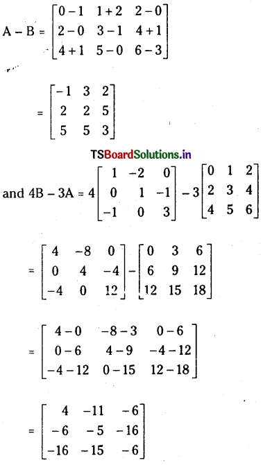 TS Inter 1st Year Maths 1A Matrices Important Questions 7