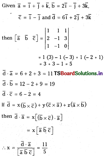 TS Inter 1st Year Maths 1A Products of Vectors Important Questions 28