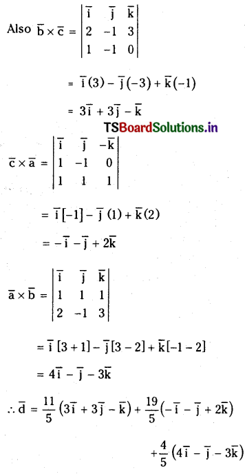 TS Inter 1st Year Maths 1A Products of Vectors Important Questions 30