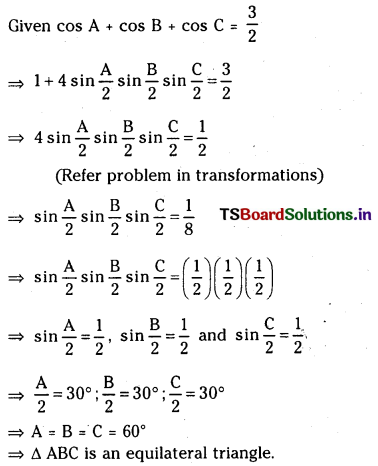 TS Inter 1st Year Maths 1A Solutions Chapter 10 Properties of Triangles Ex 10(a) 30