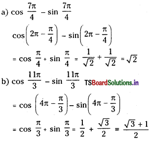 TS Inter 1st Year Maths 1A Solutions Chapter 6 Trigonometric Ratios upto Transformations Ex 6(a) 2