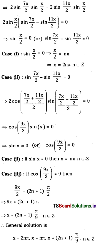 TS Inter 1st Year Maths 1A Solutions Chapter 7 Trigonometric Equations Ex 7(a) 16