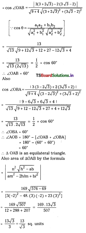 TS Inter 1st Year Maths 1B Solutions Chapter 4 Pair of Straight Lines Ex 4(a) 21