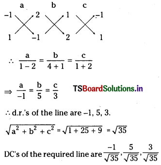 TS Inter 1st Year Maths 1B Solutions Chapter 6 Direction Cosines and Direction Ratios Ex 6(b) 5