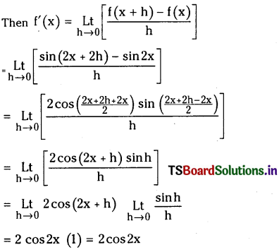 TS Inter 1st Year Maths 1B Solutions Chapter 9 Differentiation Ex 9(a) 14