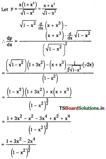 TS Inter 1st Year Maths 1B Solutions Chapter 9 Differentiation Ex 9(b) 10