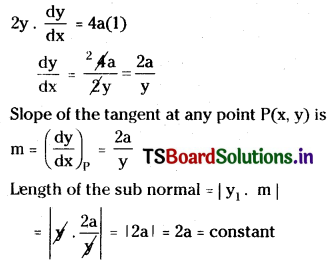 TS Inter 1st Year Maths 1B Tangent and Normal Important Questions Q6