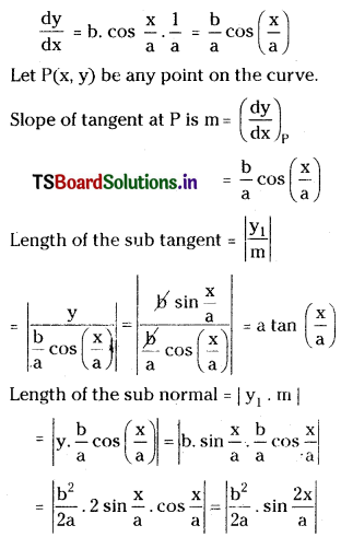 TS Inter 1st Year Maths 1B Tangent and Normal Important Questions Q9