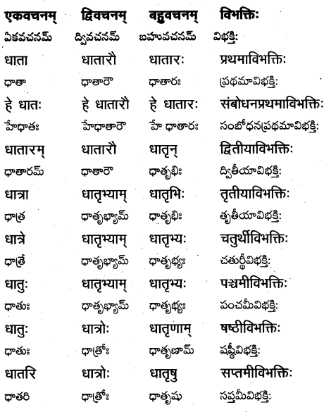 TS Inter 1st Year Sanskrit Grammar शब्दरूपाणि 7