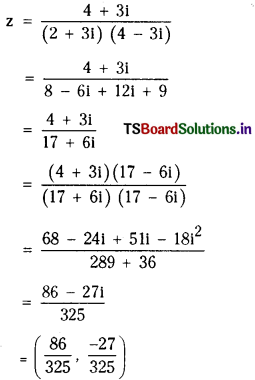 TS Inter 2nd Year Maths 2A Solutions Chapter 1 Complex Numbers Exercise 1(b) 1