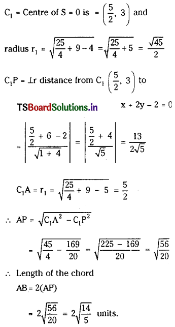 TS Inter 2nd Year Maths 2B Solutions Chapter 2 System of Circles Ex 2(b) III Q2(ii).1
