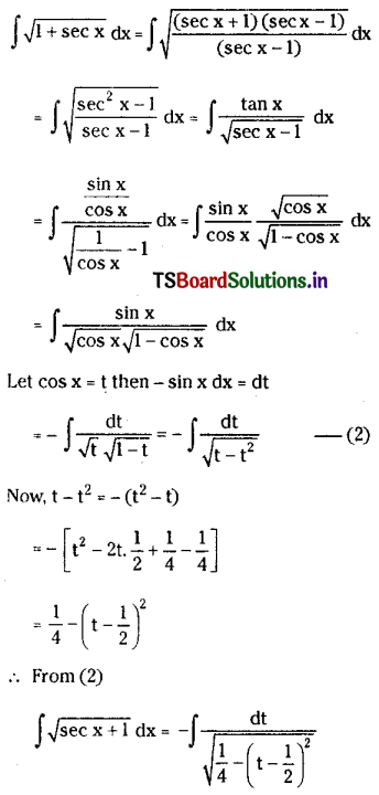 TS Inter 2nd Year Maths 2B Solutions Chapter 6 Integration Ex 6(d) III Q19
