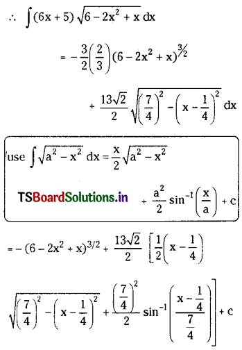 TS Inter 2nd Year Maths 2B Solutions Chapter 6 Integration Ex 6(d) III Q2.2