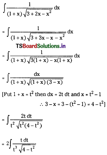 TS Inter 2nd Year Maths 2B Solutions Chapter 6 Integration Ex 6(d) III Q6