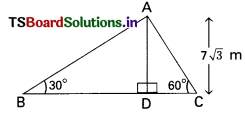 TS 10th Class Maths Bits Chapter 12 Applications of Trigonometry 8