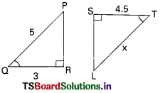 TS 10th Class Maths Bits Chapter 8 Similar Triangles 19