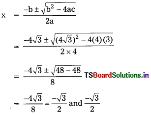 TS 10th Class Maths Solutions Chapter 5 Quadratic Equations Ex 5.3 5