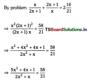 TS 10th Class Maths Solutions Chapter 5 Quadratic Equations Optional Exercise 11