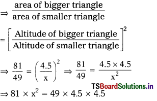 TS 10th Class Maths Solutions Chapter 8 Similar Triangles Ex 8.3 10