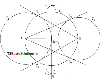 TS 10th Class Maths Solutions Chapter 9 Tangents and Secants to a Circle Optional Exercise 4