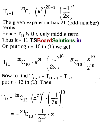 TS Inter 2nd Year Maths 2A Binomial Theorem Important Questions 11