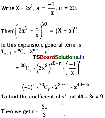 TS Inter 2nd Year Maths 2A Binomial Theorem Important Questions 6