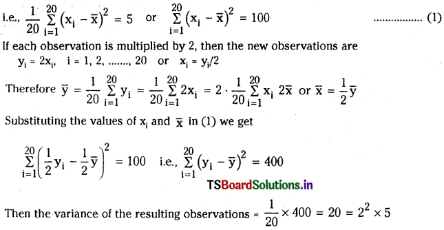 TS Inter 2nd Year Maths 2A Measures of Dispersion Important Questions 8