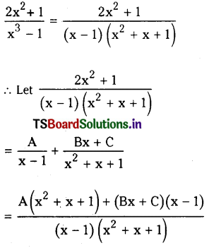 TS Inter 2nd Year Maths 2A Partial Fractions Important Questions.11