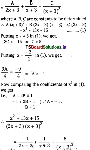 TS Inter 2nd Year Maths 2A Partial Fractions Important Questions.5