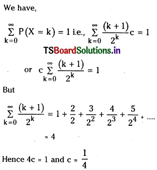 TS Inter 2nd Year Maths 2A Random Variables and Probability Distributions Important Questions 4