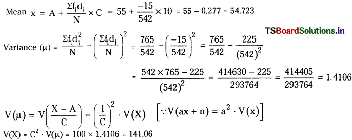 TS Inter 2nd Year Maths 2A Solutions Chapter 8 Measures of Dispersion Ex 8(a) 19