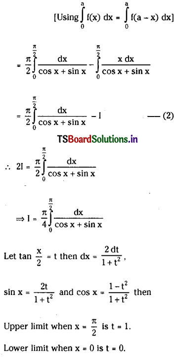 TS Inter 2nd Year Maths 2B Definite Integrals Important Questions 42