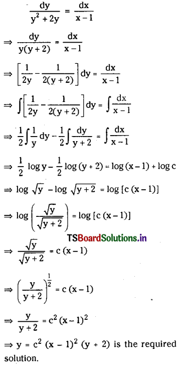 TS Inter 2nd Year Maths 2B Differential Equations Important Questions24