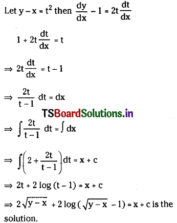 TS Inter 2nd Year Maths 2B Differential Equations Important Questions33