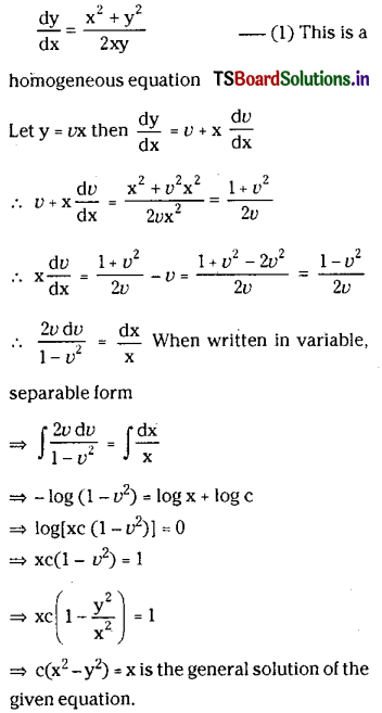 TS Inter 2nd Year Maths 2B Differential Equations Important Questions41