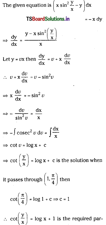 TS Inter 2nd Year Maths 2B Differential Equations Important Questions45