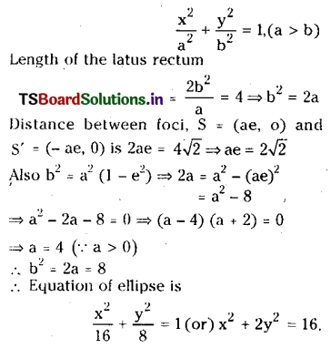 TS Inter 2nd Year Maths 2B Ellipse Important Questions 4