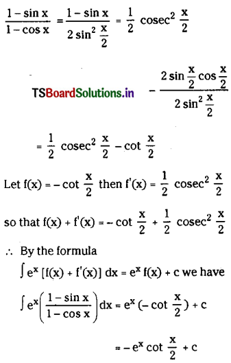 TS Inter 2nd Year Maths 2B Integration Important Questions 50