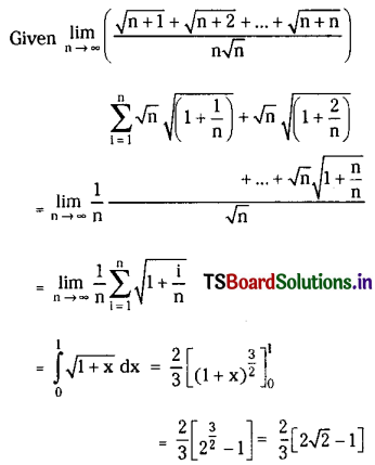TS Inter 2nd Year Maths 2B Solutions Chapter 7 Definite Integrals Ex 7(b) II Q8.1