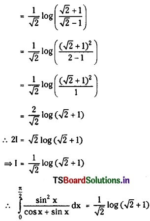 TS Inter 2nd Year Maths 2B Solutions Chapter 7 Definite Integrals Ex 7(b) III Q13.3
