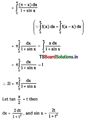 TS Inter 2nd Year Maths 2B Solutions Chapter 7 Definite Integrals Ex 7(b) III Q9.1