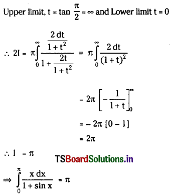 TS Inter 2nd Year Maths 2B Solutions Chapter 7 Definite Integrals Ex 7(b) III Q9.2