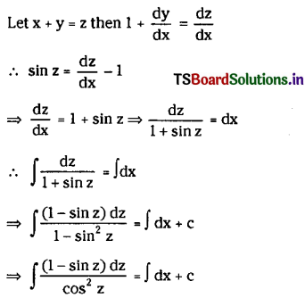 TS Inter 2nd Year Maths 2B Solutions Chapter 8 Differential Equations Ex 8(b) 5